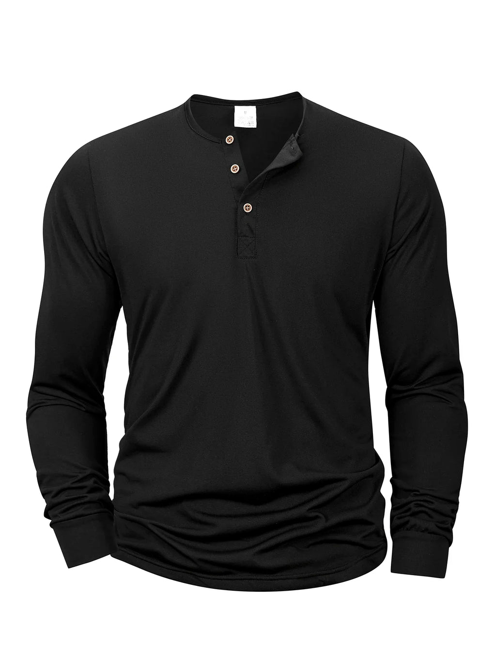 Henley T-shirts Long Sleeve