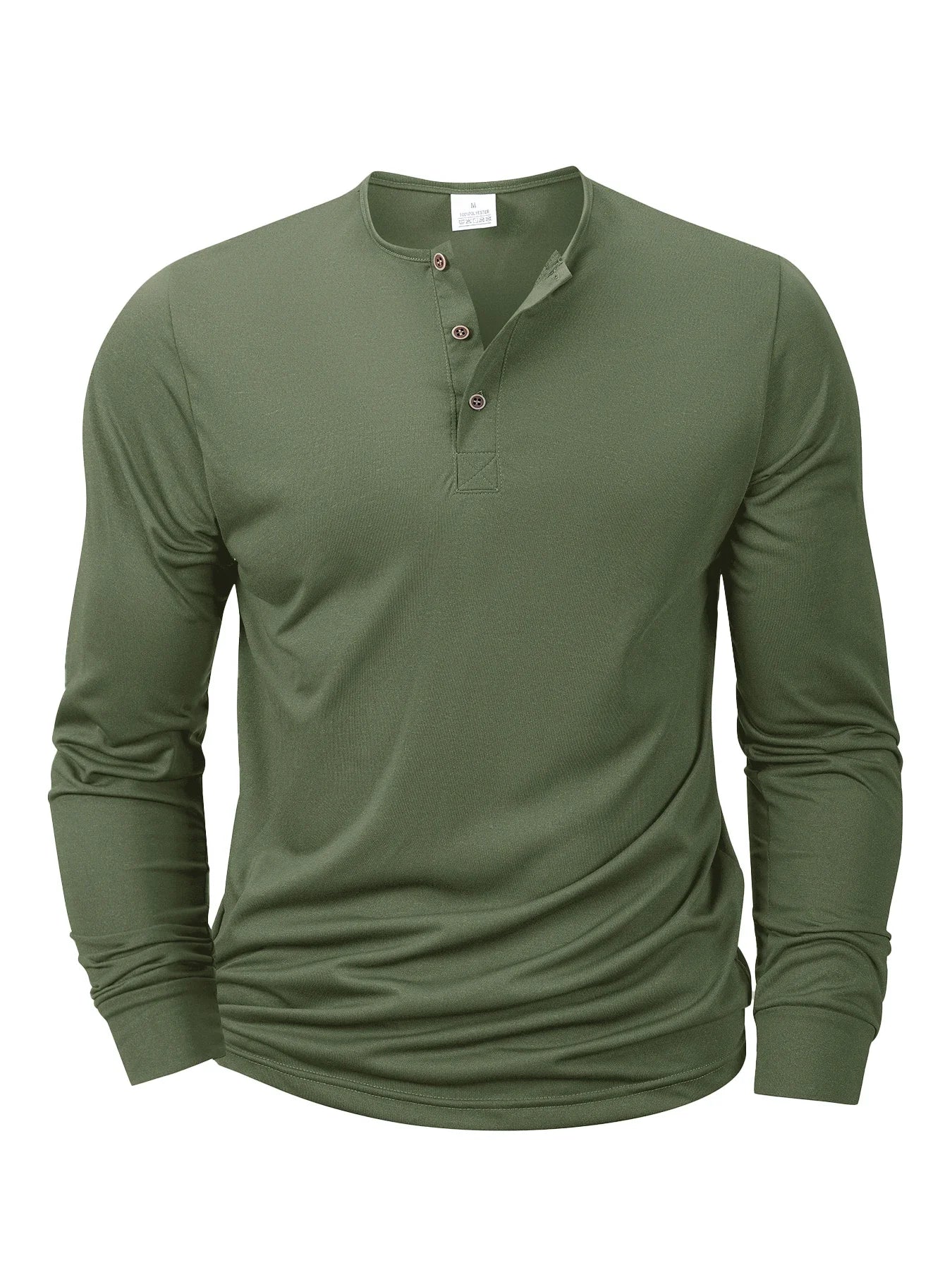Henley T-shirts Long Sleeve